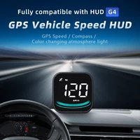 g4 auto hud gps head up display car projector speedometer with compass security alarm car electronic accessories