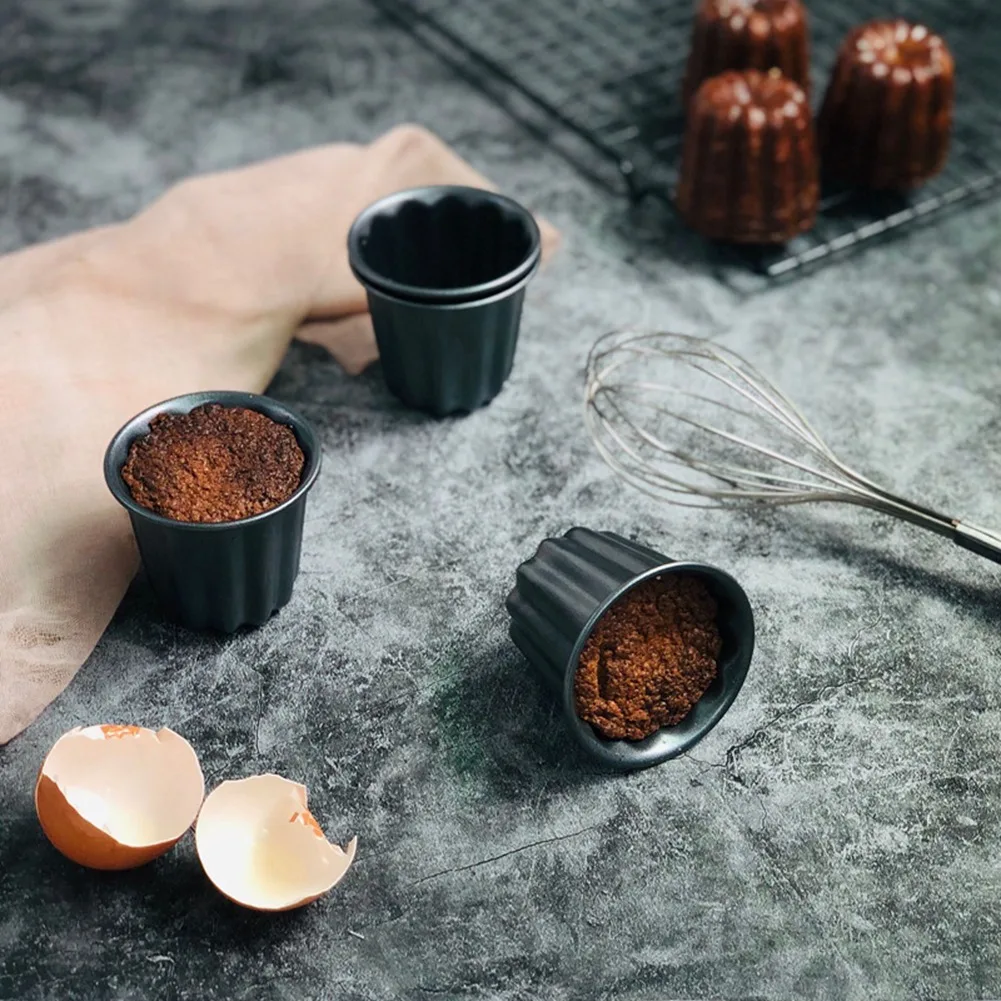 Форма для кексов Canele форма Cannele 6 антипригарных серо-черных цветов