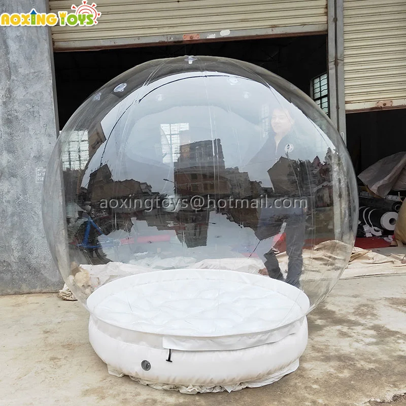 Tutta la tenda gonfiabile gigante trasparente ermetica della cupola della bolla del globo della neve per la decorazione di pubblicità di Festival di eventi di manifestazione della fase