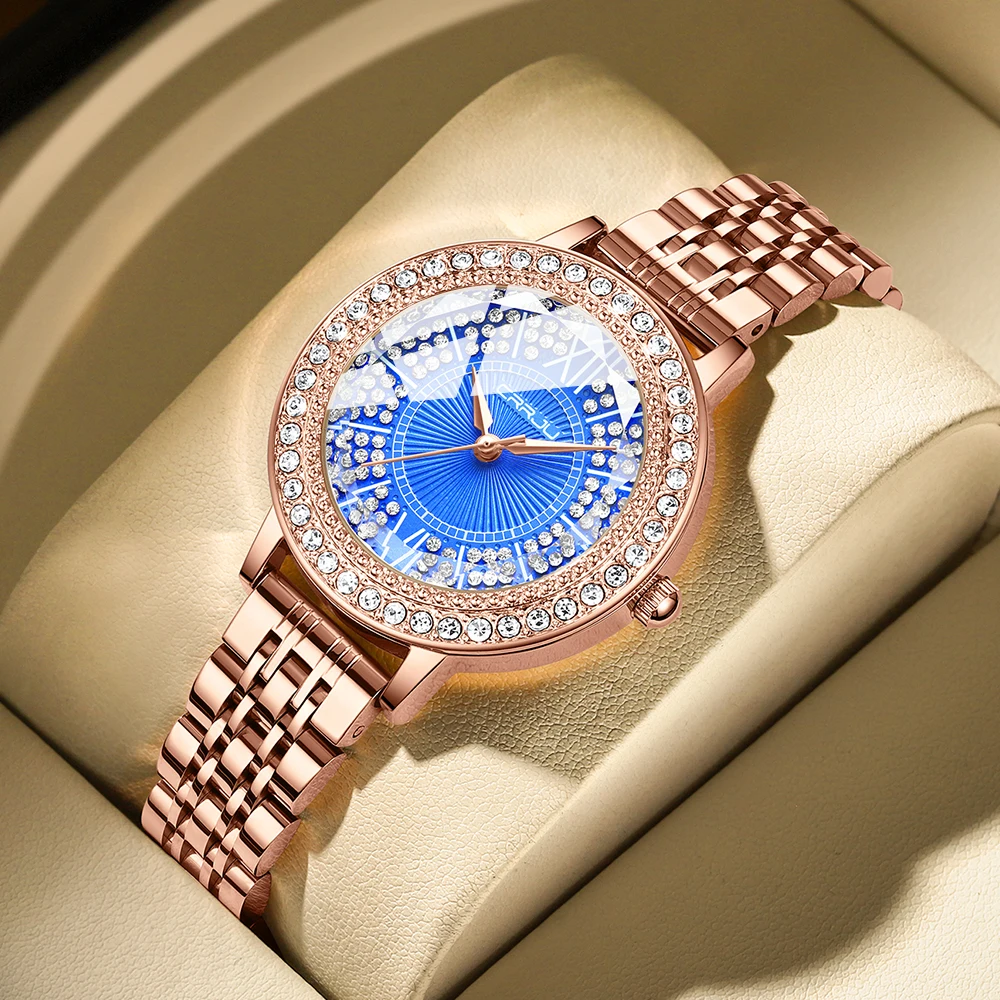 

Часы CRRJU женские кварцевые, роскошные модные элегантные наручные, для девушек