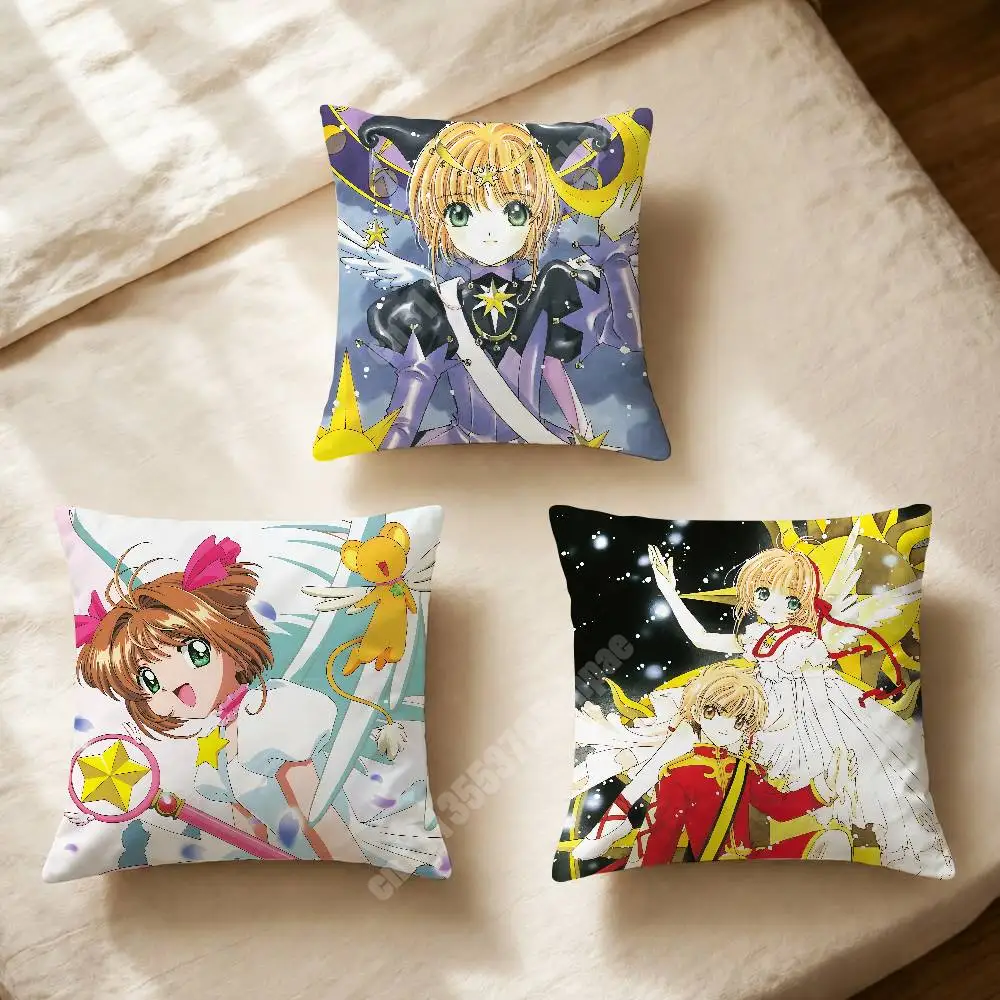 Фото Чехол для подушки C-Cardcaptor S-Sakura Kinomoto, уютный акцент для спальни, декор для студии №1