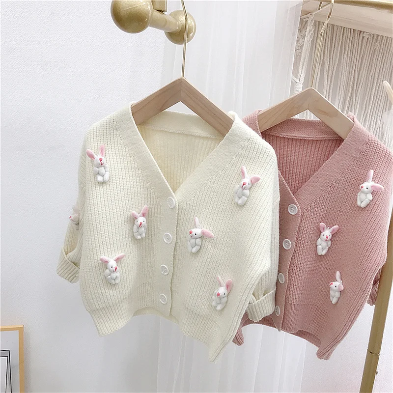 

Girls Baby's Kids Coat Jacket Outwear Tops 2022 Rabbit Spring Autumn Cotton Christmas Gift Outfits School Children's Clothing