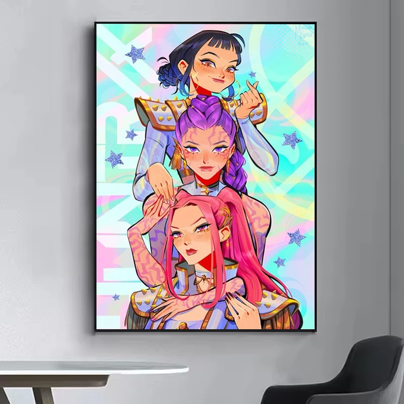 

Горячий Kpop Demon Hunters Huntrix Saja Boys плакат