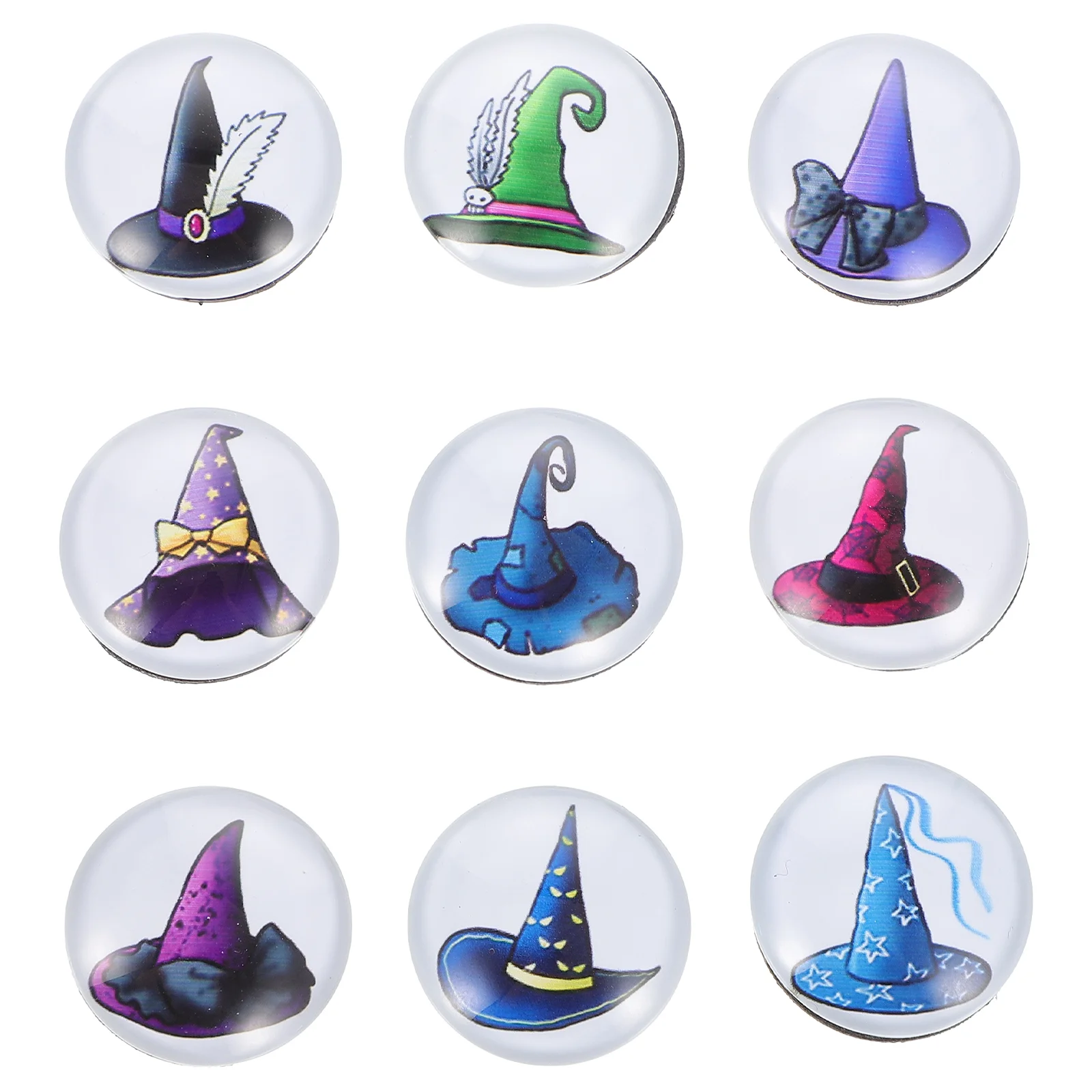 

9pcs Witch Hat Magnets Witch Hat Refrigerator Magnets Fridge Decorations