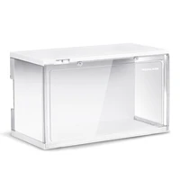 inxdolhom display case storage boxes figures toys collectibles display box organizer with voice controlled led light