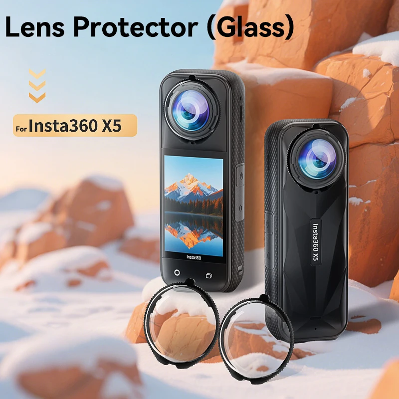 Фото Защитные ограждения для объектива Insta360 X5, вращающаяся защита от царапин, высококачественная защитная крышка для объектива для Insta360 X5, аксессуары для защиты №2