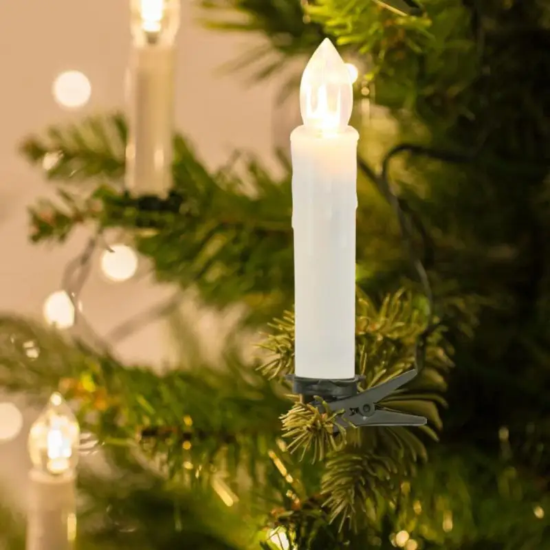 

Creative Flameless LED Candle Realistic Candle Light Warm White Eye-protection Lamps Halloween Christmas Decor Candle Light