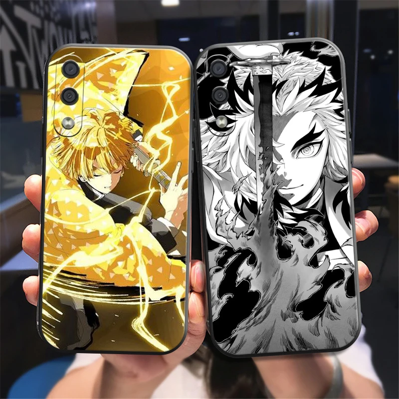 

Demon Slayer Anime Phone Case For Samsung Galaxy A32 4G 5G A51 4G 5G A71 4G 5G A72 4G 5G Soft Funda Liquid Silicon Back Coque