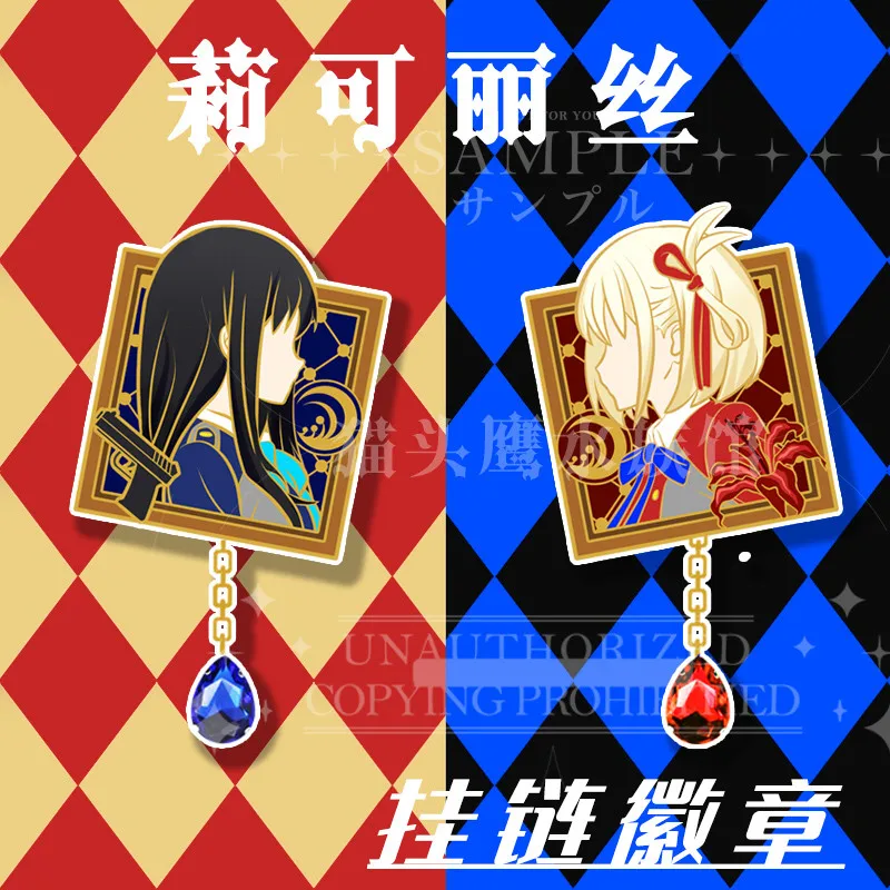 

Аниме Lycoris Recoil Chisato nishikier Takina, инородный креативный значок, косплей сумка, брошь, булавки, Декор