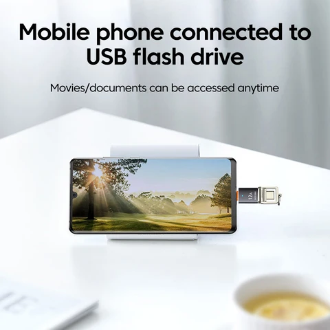 Адаптер Elough USB 3.0 к разъему OTG типа C с подсветкой USB-разъемом типа C для iPhone 15, Samsung, Xiaomi, Huawei