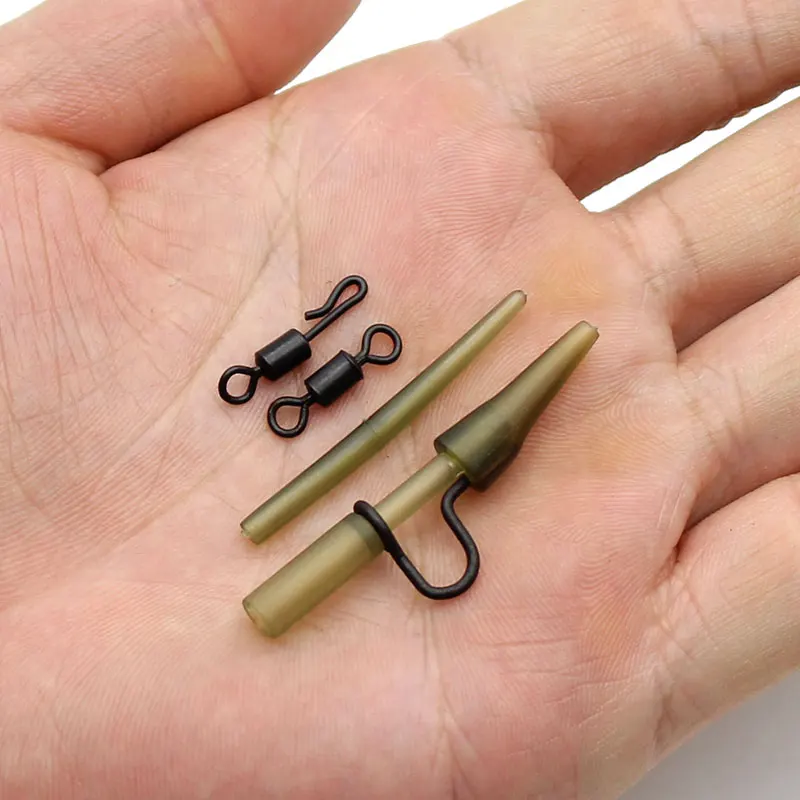 Carp Fishing Accessories Tackle Box Quick Change Rig Tools Anti Tangle Sleeve Lead Clip Swivel 8 For Fish Equipment |