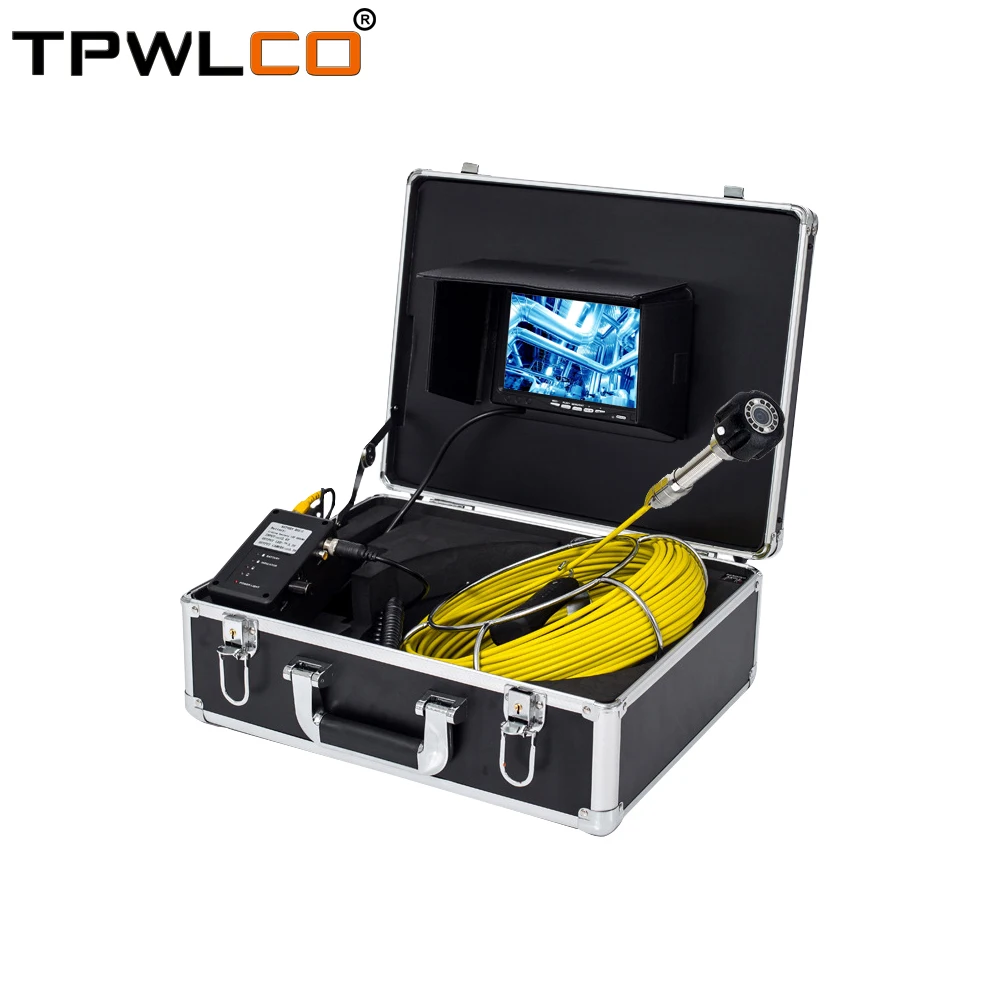 

23MM Camera Head Push Rod 20m Cable 7'' TFT LCD Monitor CCTV Sewer Pipe Inspection Camera Used For Underground Pipe Inspection