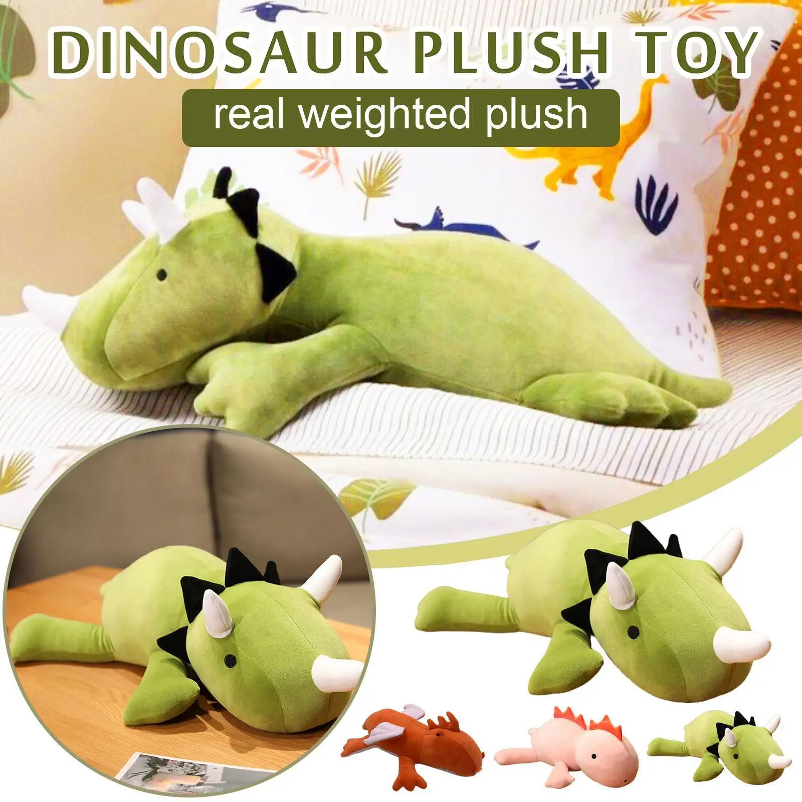 

Мультяшная плюшевая игрушка динозавр утяжеленная Аниме игра Персонаж плюшевые животные игрушка для детей мягкая подушка для сна подарок д...