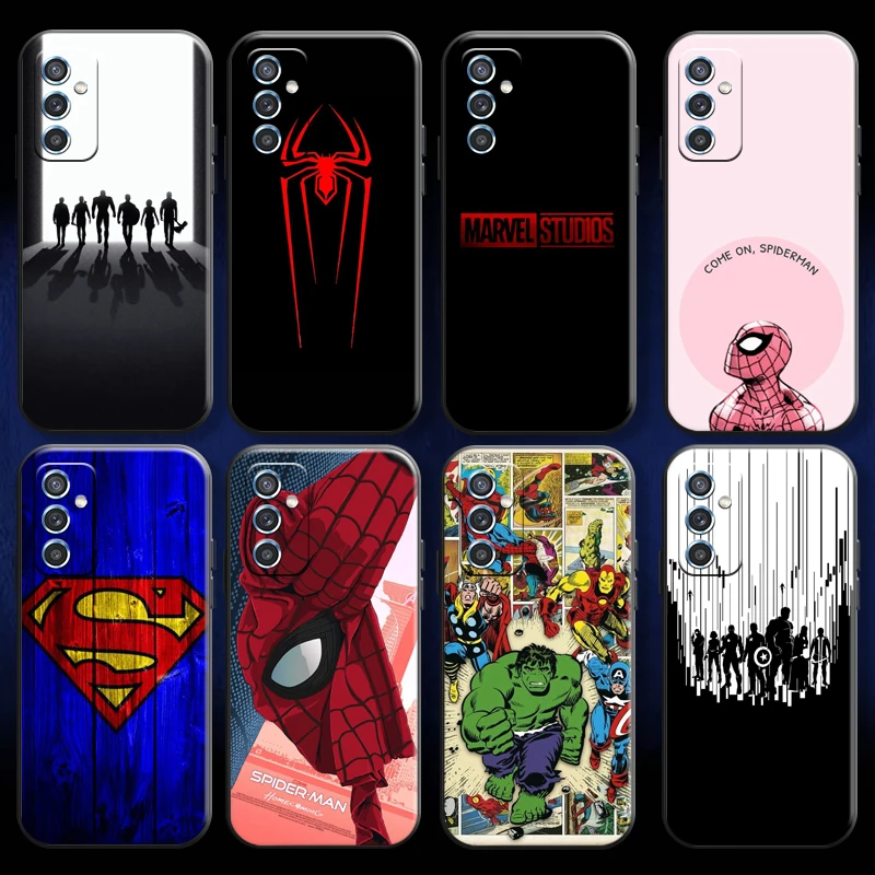 

Marvel Avengers Spider Man For Samsung M11 M12 Phone Case Liquid Silicon Back Silicone Cover Funda Carcasa