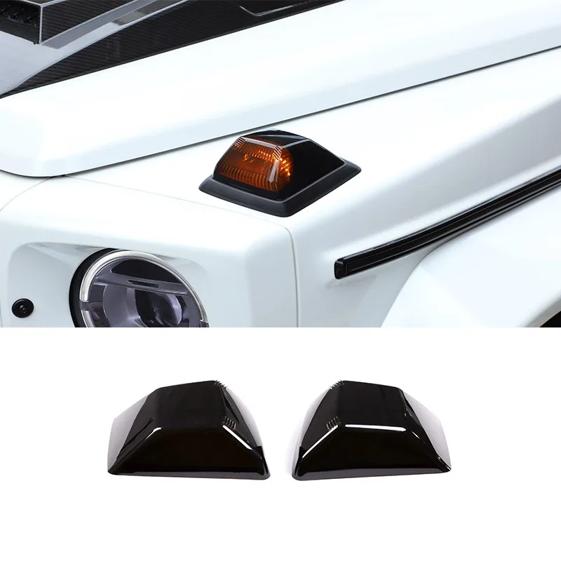 Car Hood Turn Signal Cover Signal Lamp Decorative Cover For Mercedes-Benz G-Class W463 2019-2022 Car Accessories