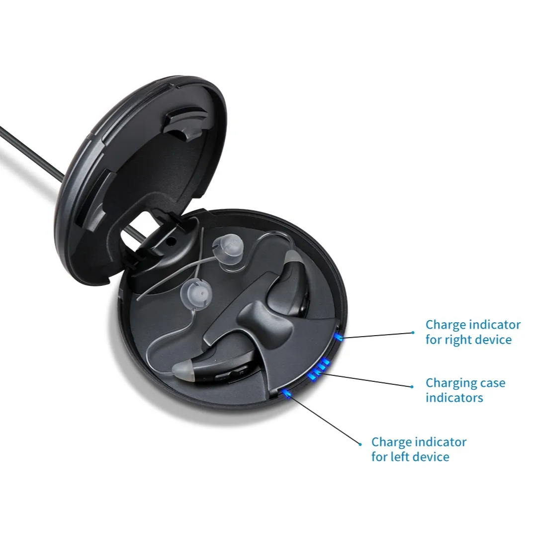 Фото Цифровые слуховые аппараты JINGHAO JH-D59 OTC BTE с Bluetooth, перезаряжаемые, беспроводные, для пожилых людей №4