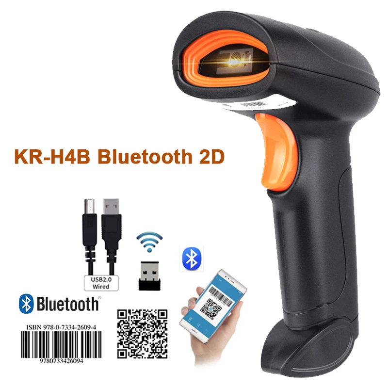 L8BL Bluetooth 2D Barcode Reader And S8 QR PDF417 2.4G Wireless Wired Handheld Barcode Scanner USB Support Mobile Phone iPad images - 6