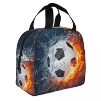 ball insulated lunch bags print food case cooler warm bento box for kids lunch box for school