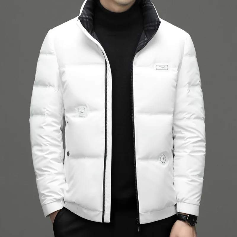 Men's Clothing White Duck Down Warm Hooded Thick Puffer Coat Male Casual High Quality Overcoat Thermal Winter Parka Jacket Men