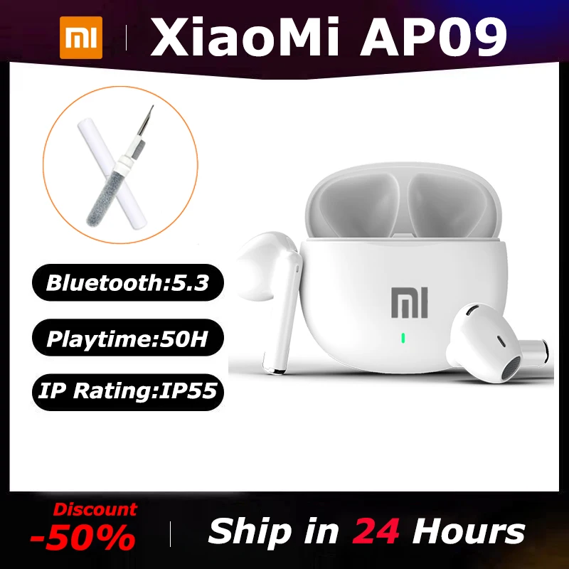 

Xiaomi MI AP09 TWS Mini In-Ear Wireless Bluetooth Headphones Sport Waterproof Earphones Earbuds 9D Hifi Stereo With Microphone