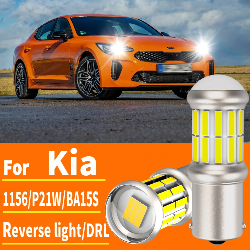 

2pcs P21W 1156 BA15S LED Daytime Running Light DRL Lamp LED Bulb 1800LM Canbus No Error For Kia Rio 3 4 2015 2016 2017 2018 2019