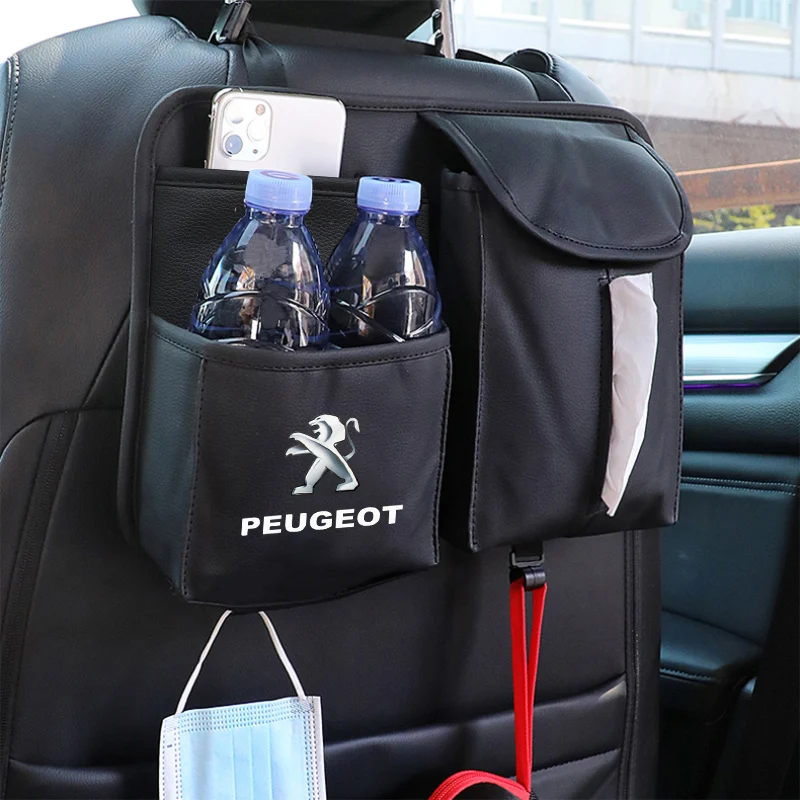 

Car Seat Back Stowing Hanging Bag Organizer Storage Box For Peugeot 206 207 208 306 307 308 407 508 2008 3008 107 108 406 408 SW