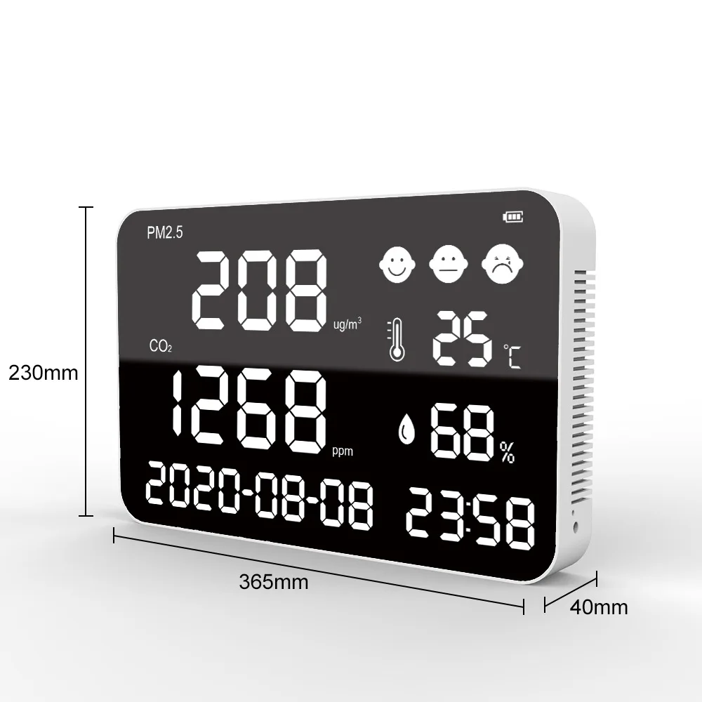 

Super large screen wall - mounted air quality detector co2 meter wall co2 ppm meter co2 test meter