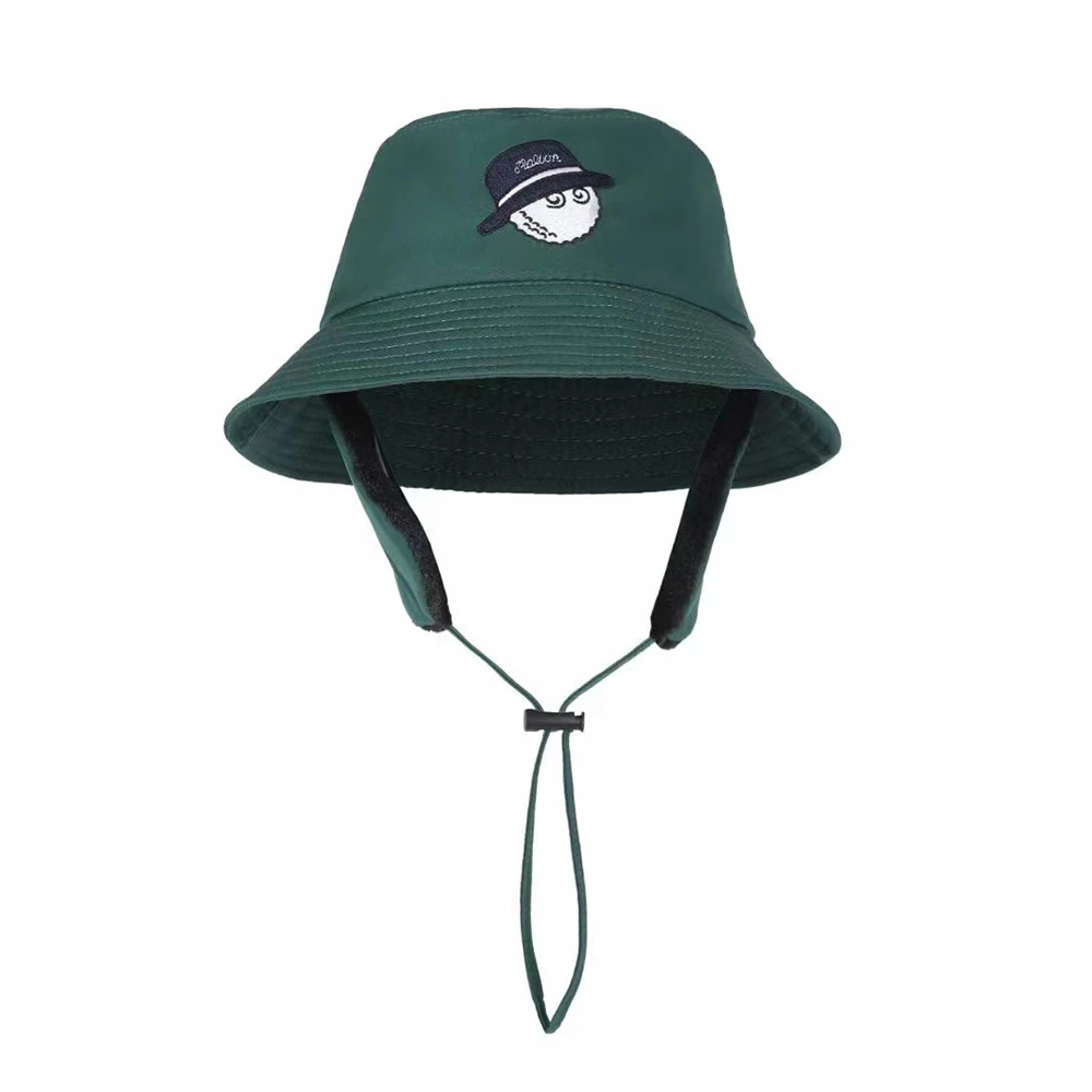 

Зимняя теплая Панама для гольфа с веревкой Мужская Женская кепка для гольфа 100% хлопковая Солнцезащитная шапка