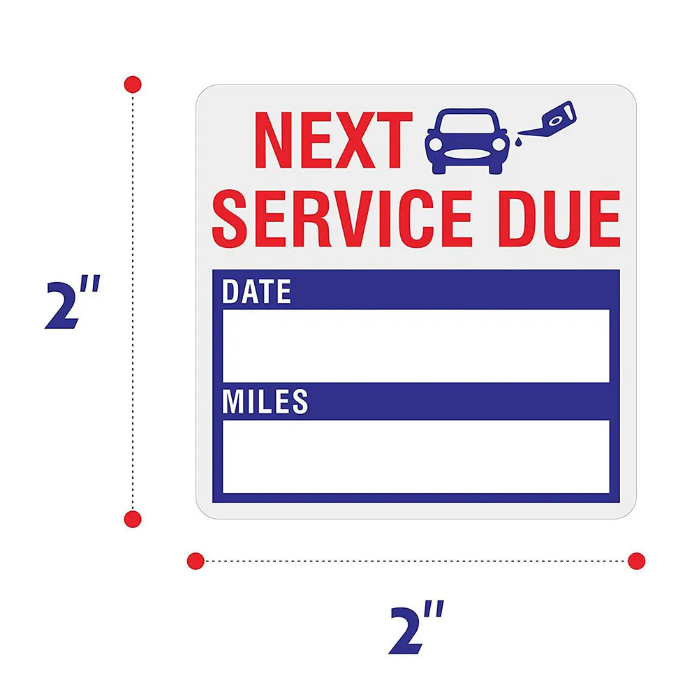 

150PCS /Oil Change /Service Reminder Stickers Clear Windo Lite Sticker Adhesive Labels Car Sticker Decoration Wholesale