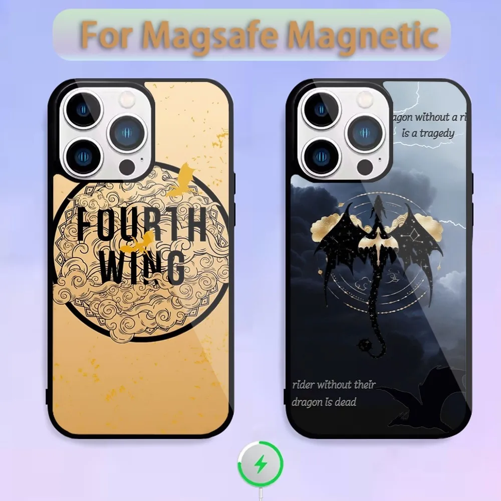 Чехол для телефона F-Fourth W-Wing с магнитной индуктивной зарядкой iPhone 15 14 13 11 12 Max Plus Pro