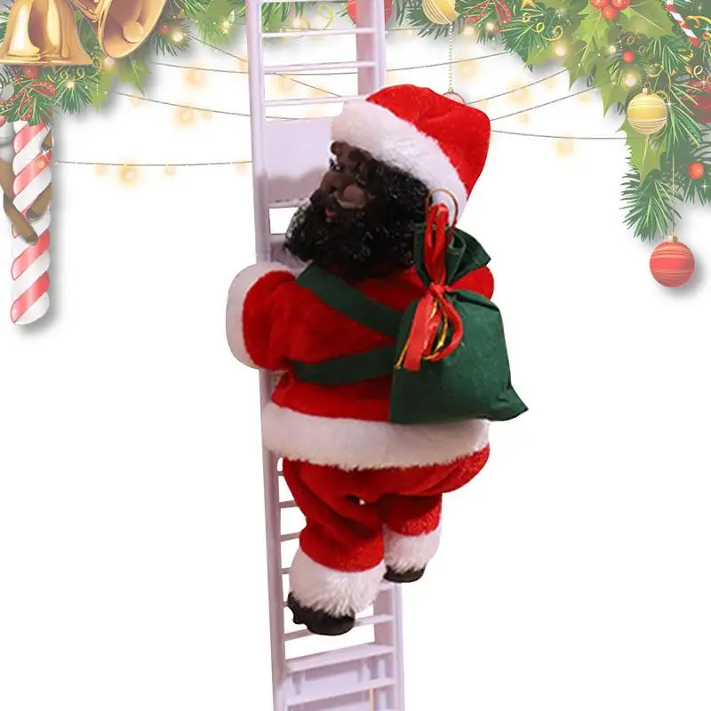 

Santa Climbing Ladder To Christmas Tree Electric Santa Claus Climbing Ladder Indoor Christmas Holiday Home Decor Hanging Tree