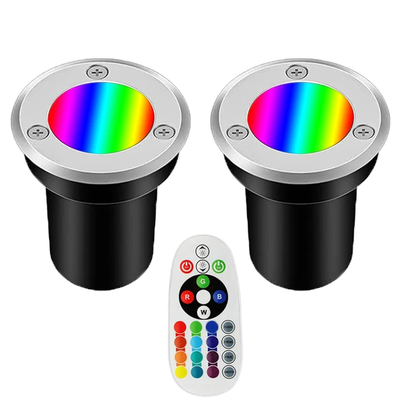 

LED Path Lights 6W Outdoor Lighting Waterproof IP65 12V-24V RGBW Landscape Spotlight for Garden Tree Ground Deck Step Stair