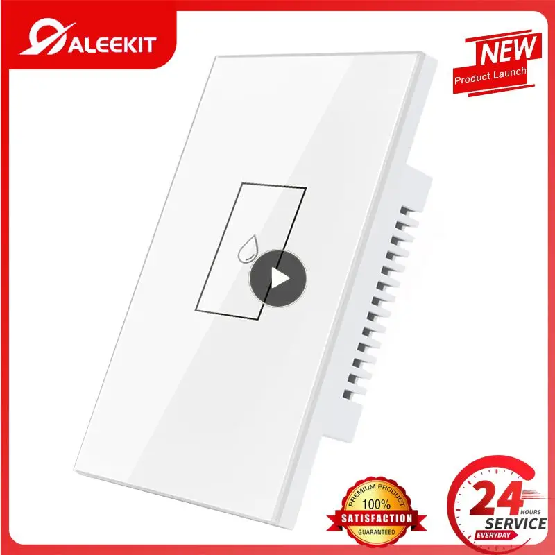 

1/2/3PCS CORUI 20A US Wifi Water Heater Switch Smart Touch Wall Switch Tuya/ Smart Life Timing Remote Control Work With Alexa