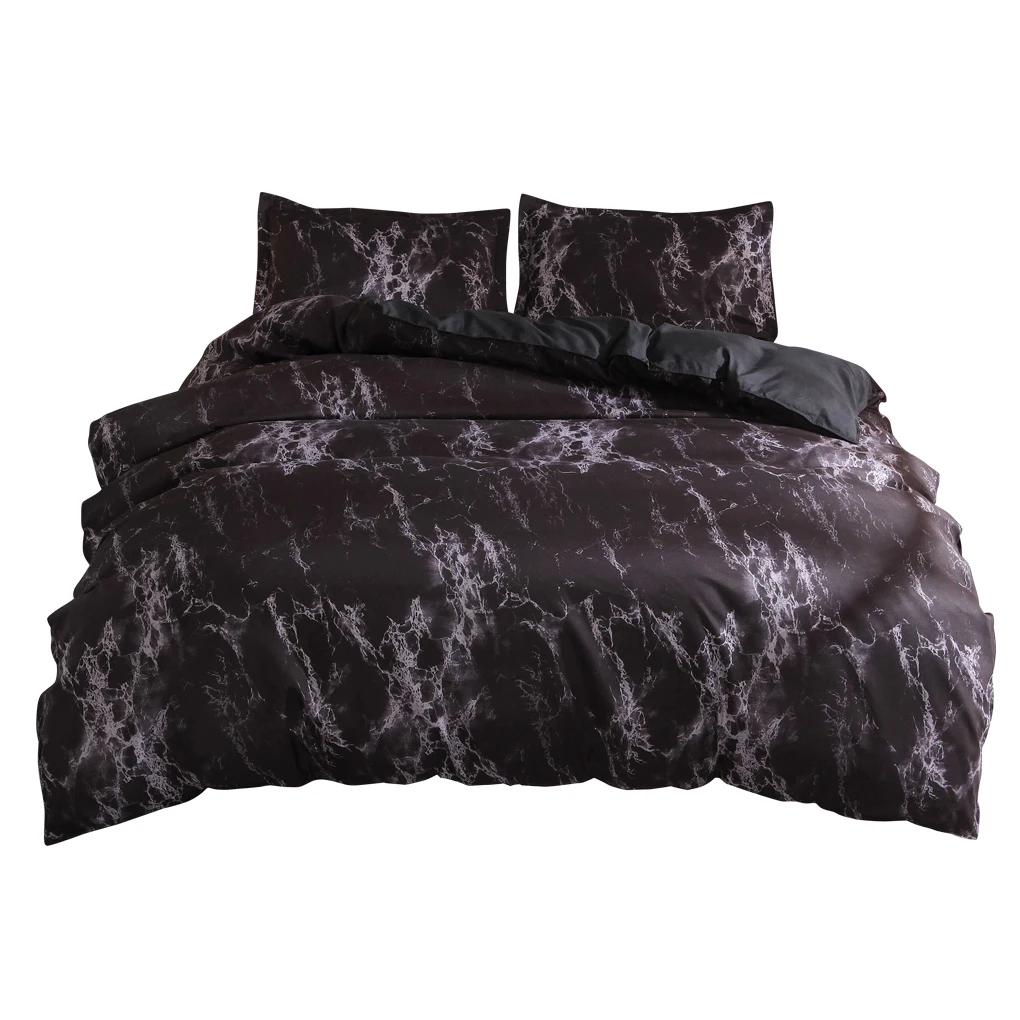 

3pcs Marbling Bedding Set Quilt Cover Pillow Case Set Bedroom Guest Room Duvet Cover Pillowcase