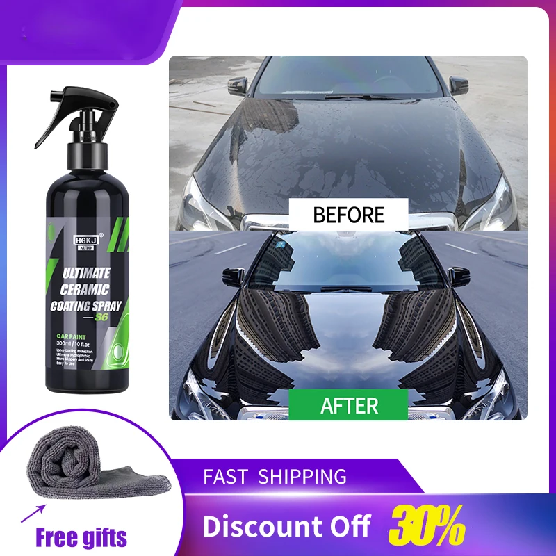 

S6 Ceramic Car Coating Paint Care Nano Hydrophobic Top Quick Coat Polish Polymer Detail Protection Liquid Wax Car Care
