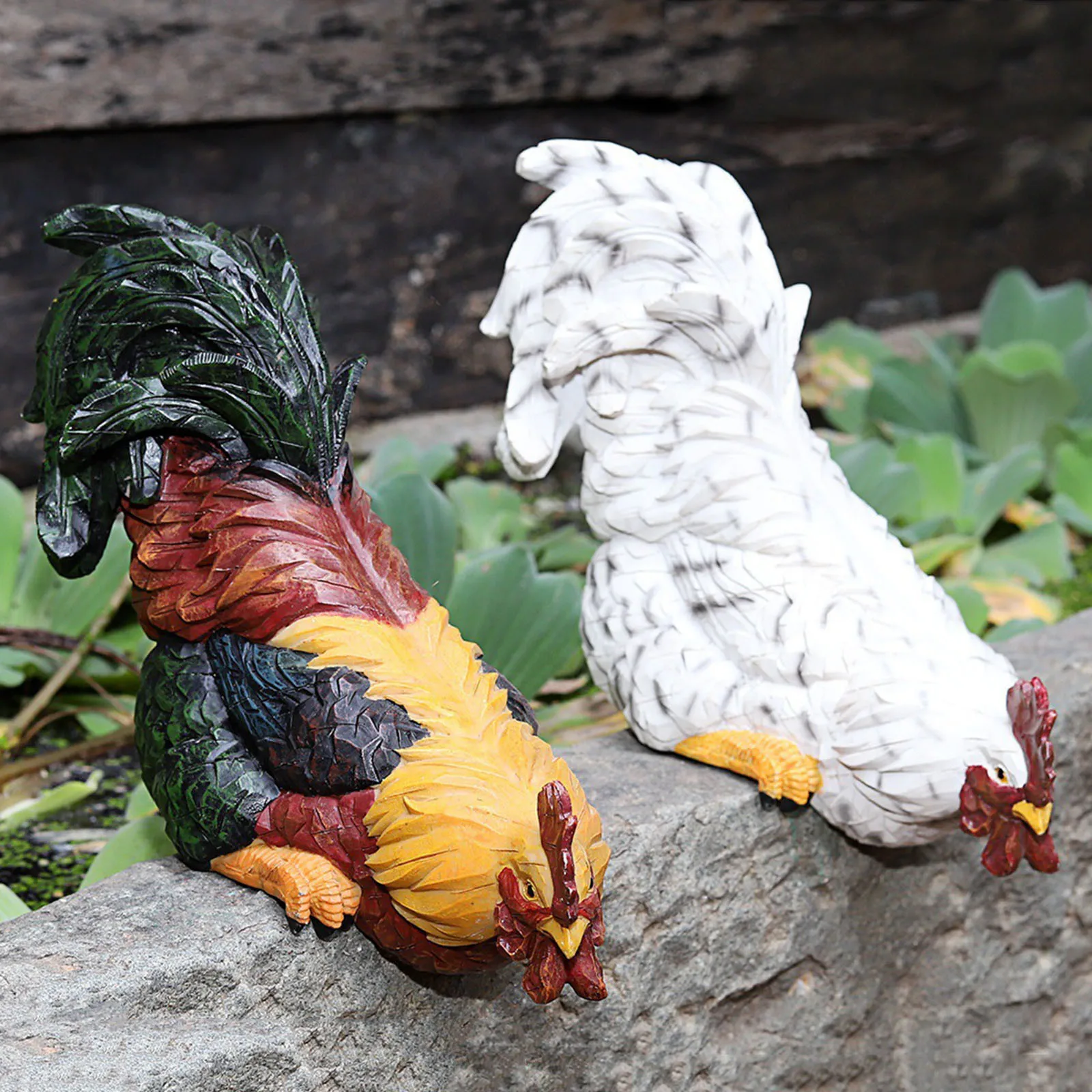 Художественная полимерная курица во дворе домашнее украшение для двора газона