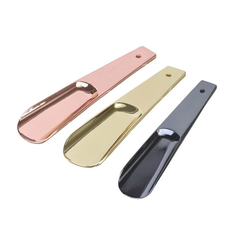 

1PC Spoon Shape Shoehorn Shoe Lifter Flexible Sturdy Slip 13.8cm Shoe Horns Professional Zinc Alloy 4 Color Shoe Horn