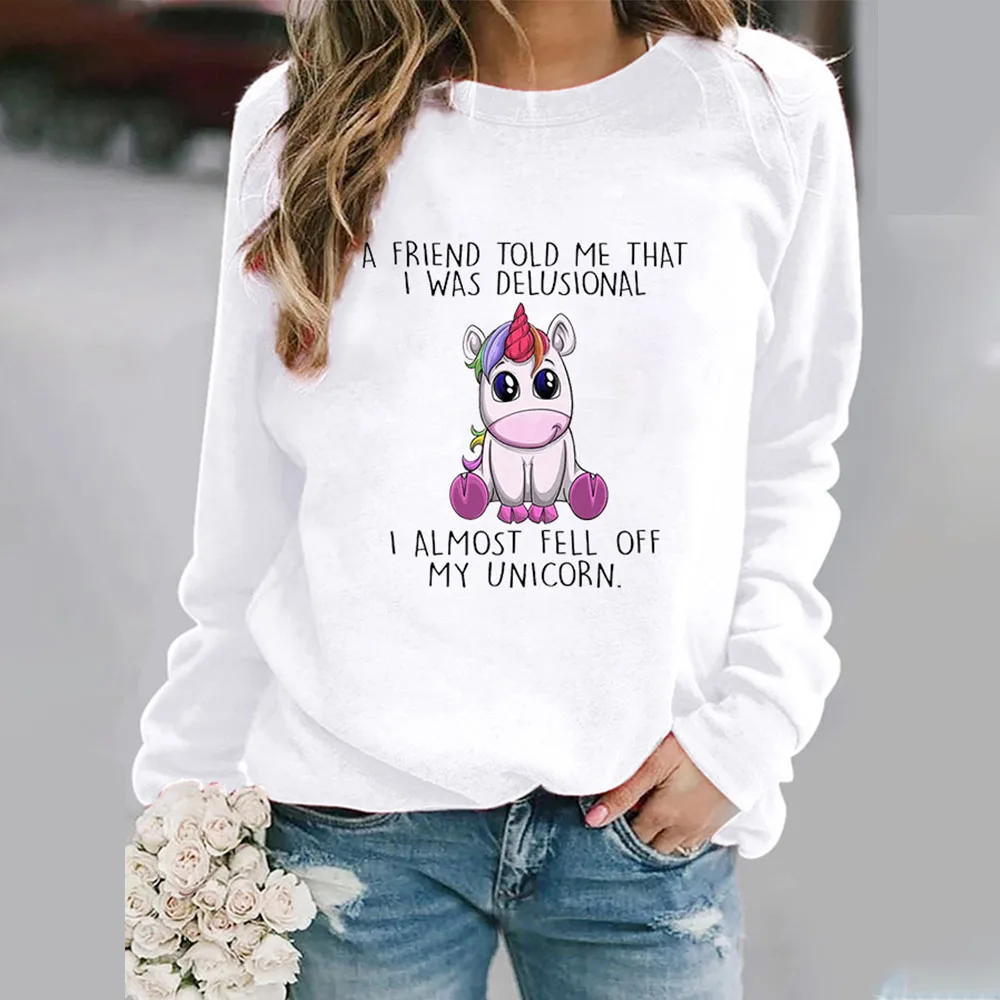 

Delusional Unicorn - Casual Round Neck Sweatshirt
