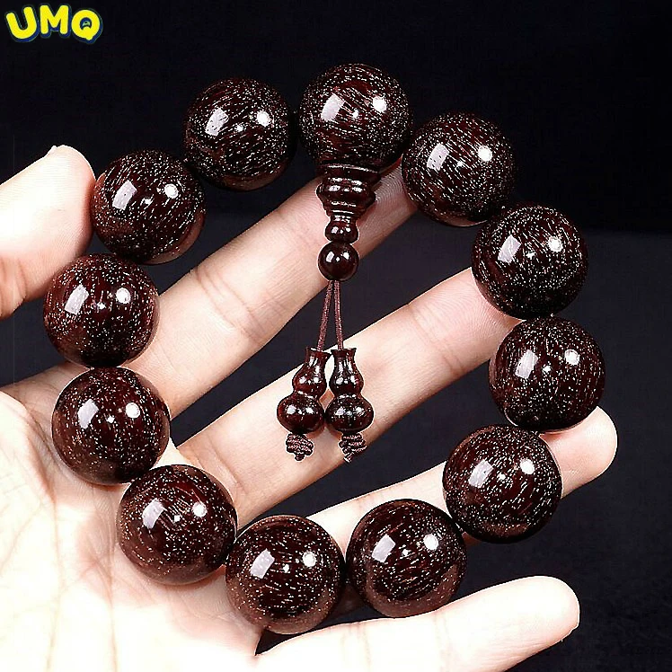 

Оригинальный индийский браслет Lobular из красного сандалового дерева, полный браслет Venus для мужчин и женщин, старый материал, сандаловое дере...