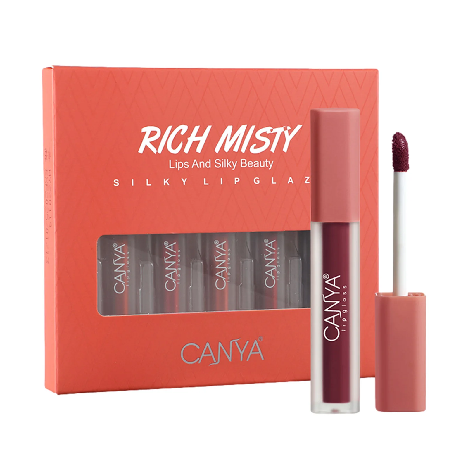 

Набор жидкой помады 5 цветов, матовая бархатистая жидкая помада, набор стойких водостойких бархатных блесков для губ, пигментированный Маки...