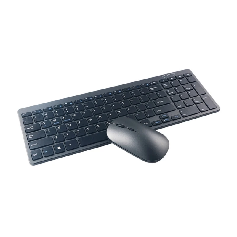 

Wireless Keyboard and Mouse Set, 2.4GHz Bluetoothcompatible Dual modes Keyboards Mouse Combo 99Keys Widely Used