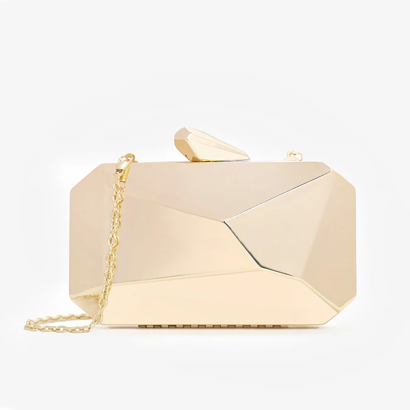 

Золотая акриловая коробка, вечерние сумки, клатчи, геометрические сумки, элегантная сумка на плечо с цепочкой для женщин, 2023 ручная сумка для свадьбы/Свидания/фотосессия