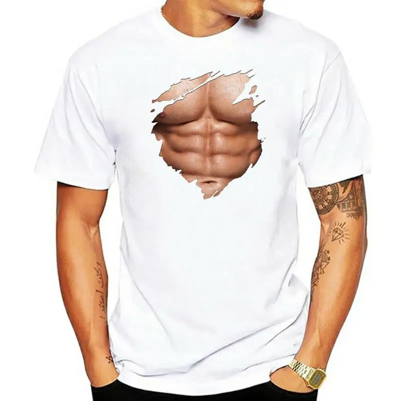 

Novelty T Shirts Best Friend Chest Six Pack Abs Muscles O-Neck Short-Sleeve Mens Shirts Cotton men t shirt Casual Print