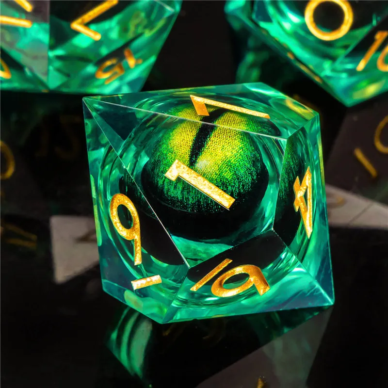 Плавучие кости KERWELLSI с жидким сердечником из смолы набор костей для подземелья и