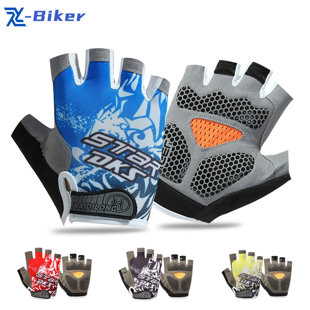 

Ice Silk Cycling Bicycle Motorcycle Gloves Men Women Anti-slip Half-finger Fishing Fitness Gym Training Gloves Bike Accessories