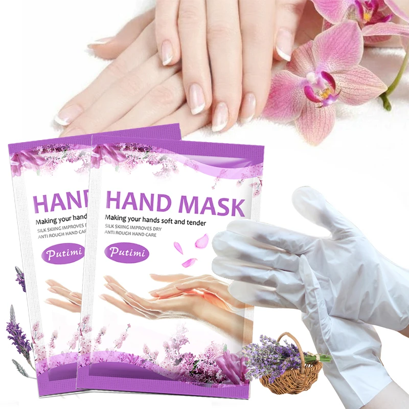 

PUTIMI 10packs Hand Mask Lavender Essence Moisturize Spa Gloves Whitening Exfoliating Hand Scrub Remove Dead Hand Skin Care