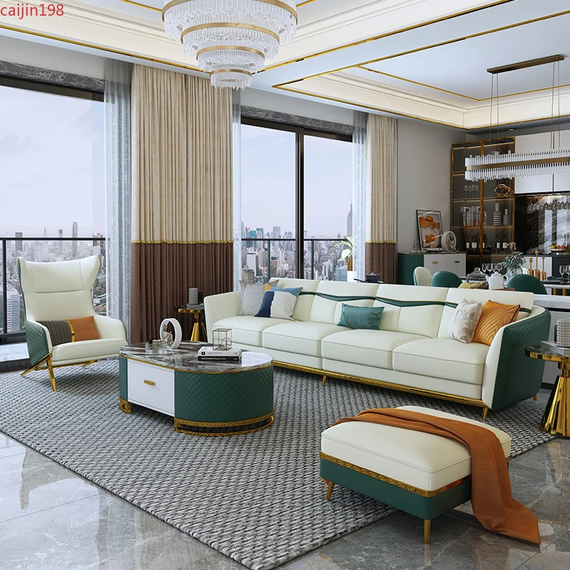 Private custom Italian net red light luxury sofa living room modern high-end combination |