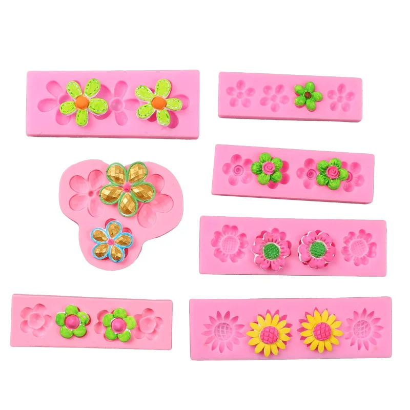 

Flower Shaped Cake Silicone Mould Baking Accessories Chocolate Mould Cake Fondant Tool Bakeware Kitchen Gadgets for Kitchen.75z