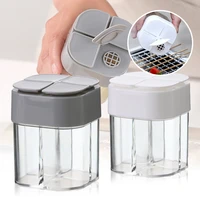 4 grids spice dispenser seasoning container spice container salt pepper shaker kitchen tool