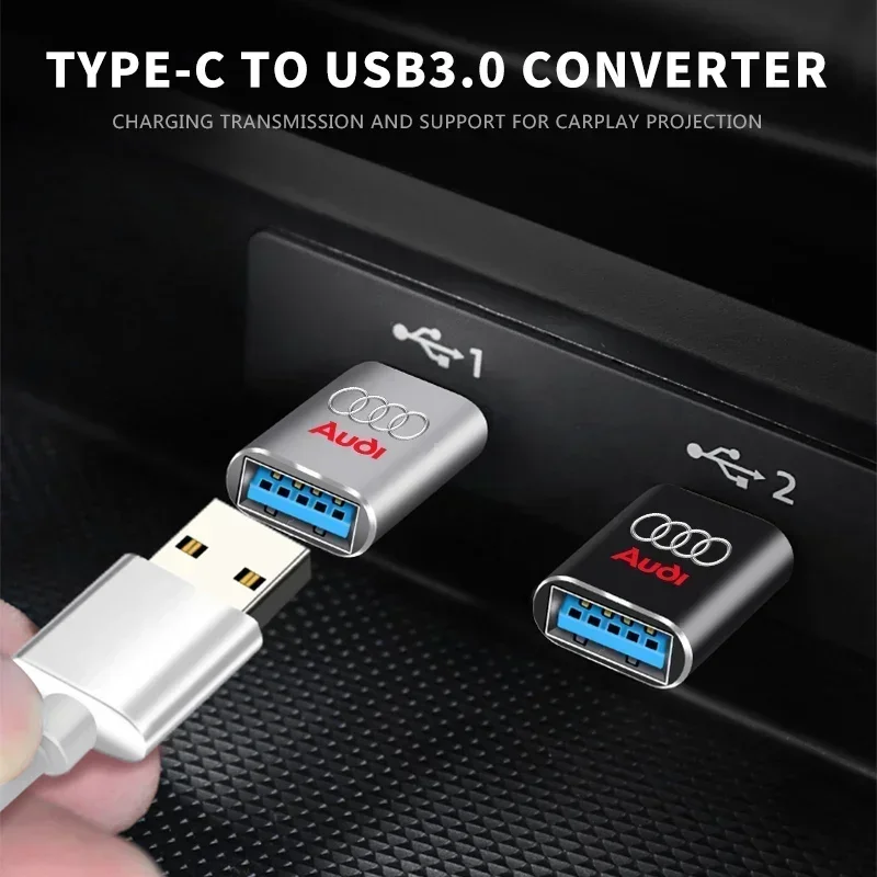 Тип-C USB-USB-адаптер преобразователь интерфейса зарядки для Audi A4 B5 B6 A3 8P 8V 8L A5 A6 C6 C5 A1 A7